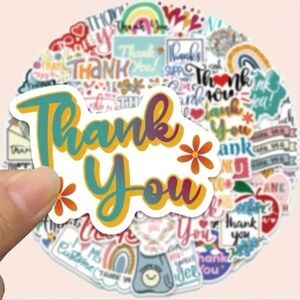 50 pcs thank you stickers